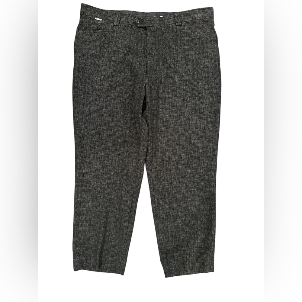 EUC Versace Classic Men’s EU 58 US 42 Black Check Wool-Blend Pants-Made in Italy